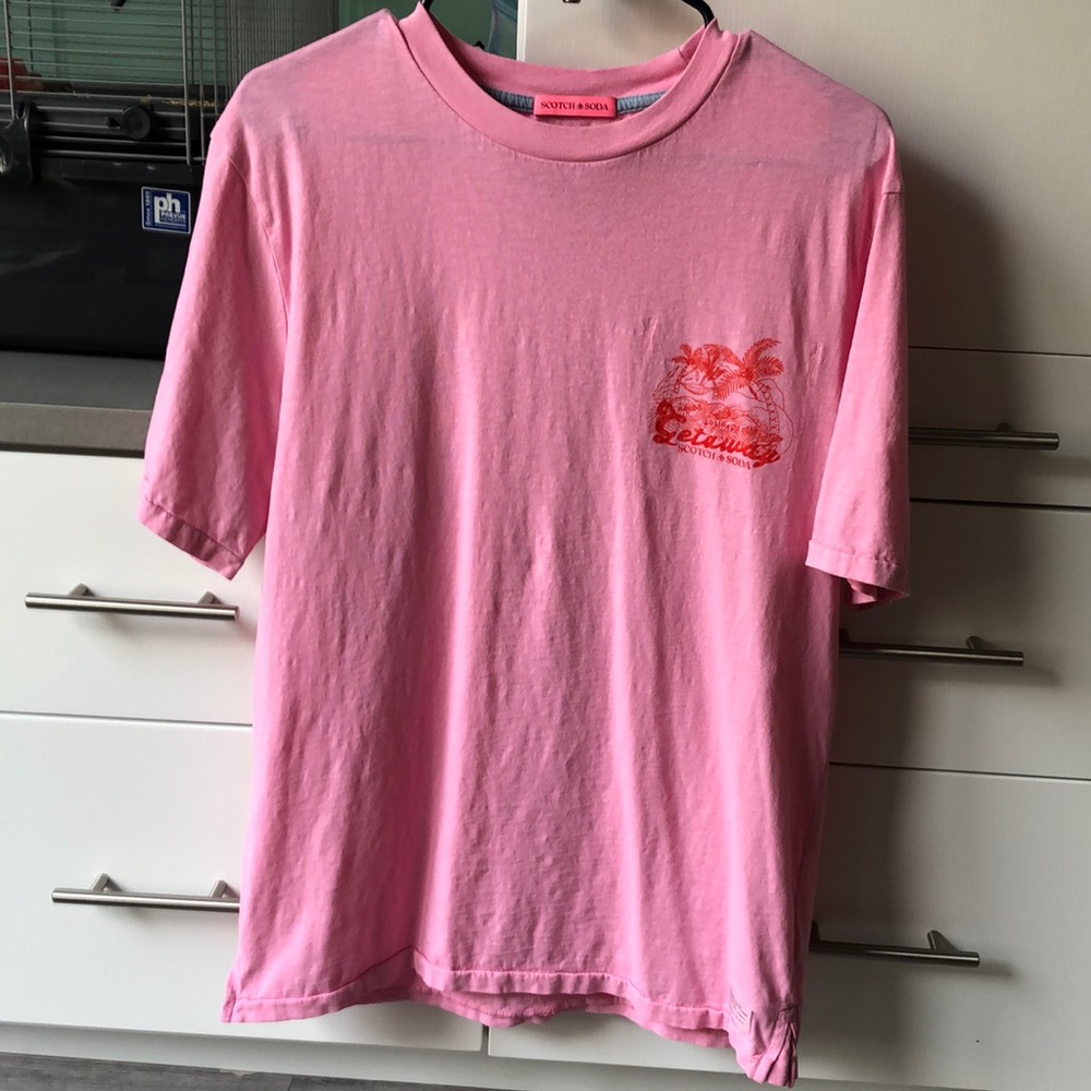 Scotch and soda pink, large men’s shirt
